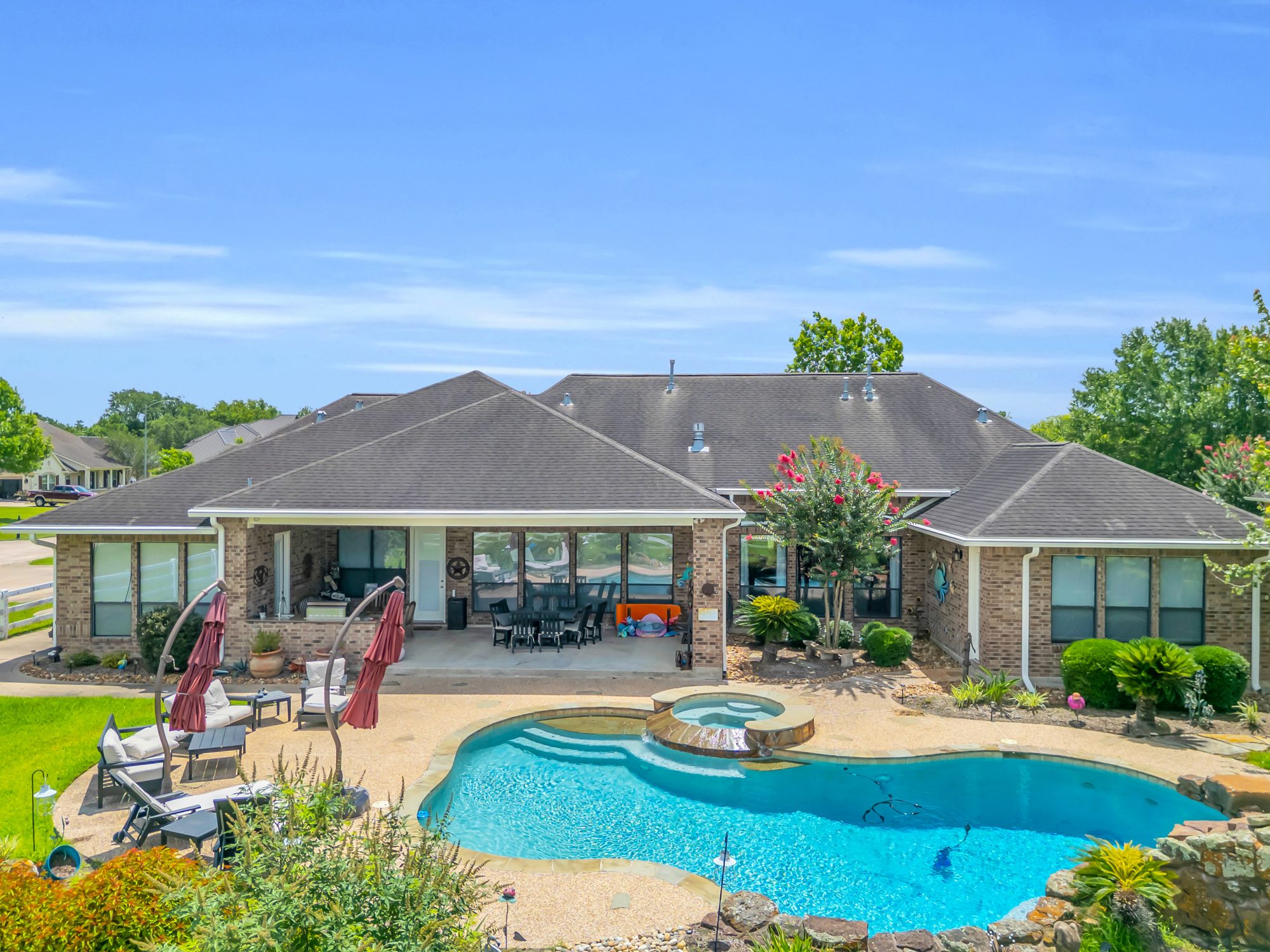 Houston home with new windows and exterior