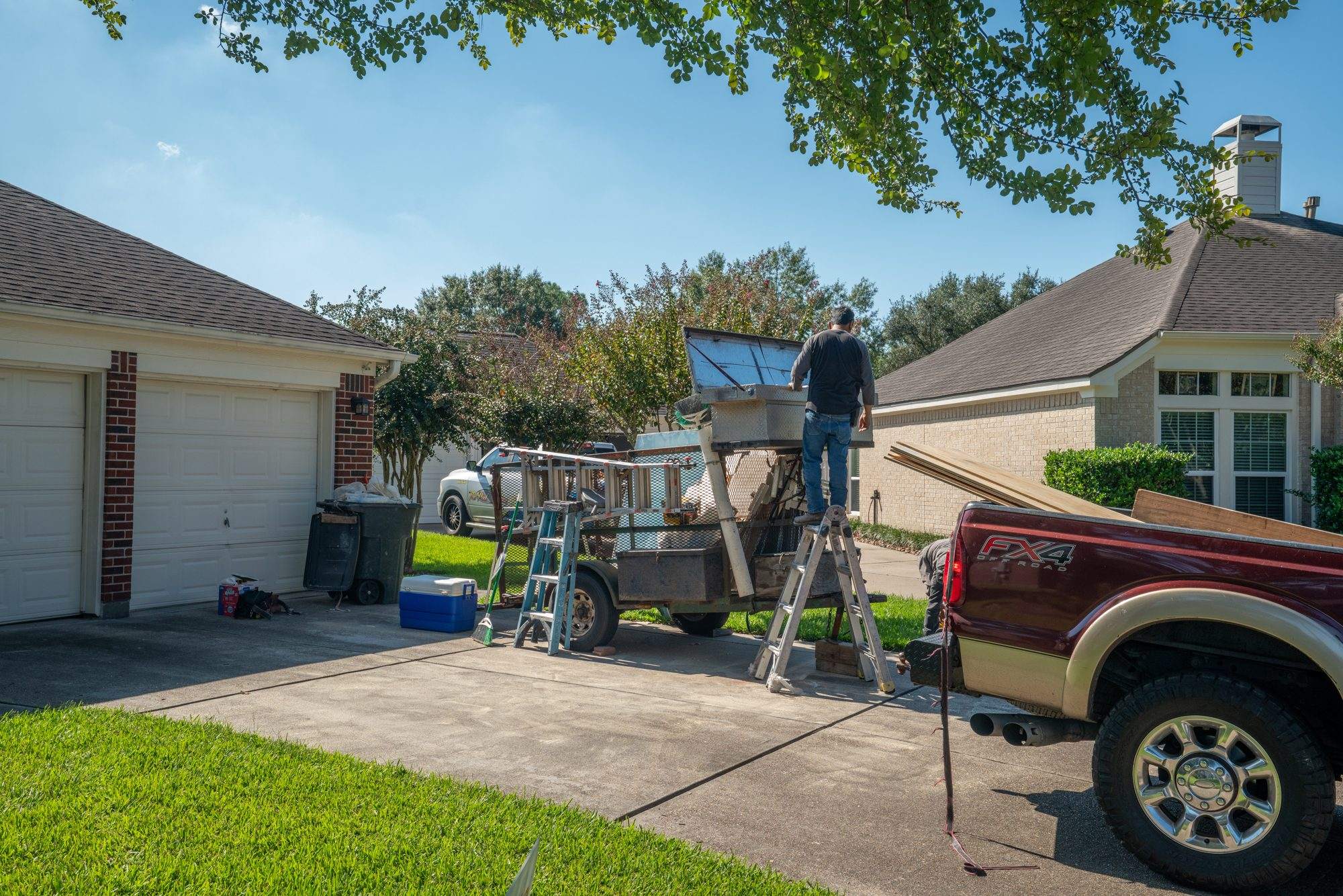 Allstate Windows & Siding crew on a Houston job site